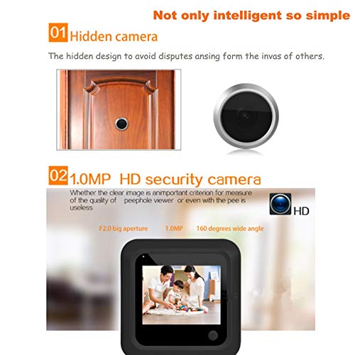 0.3MP Campanello Video Smart Door Spioncino Viewer Campanello antifurto. Display LCD TFT da 4 pollici 140 ° grandangolare Sicurezza domestica Adatto