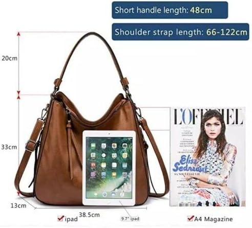 Miniatura 5 de Bolsos de mano para mujer, grandes de diseño para mujer, bolso tipo hobo de piel sintética