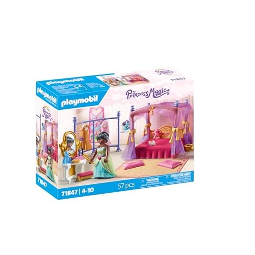 PLAYMOBIL | Princess Magic | Camera da letto della principessa con spogliatoio | Set giocattolo della principessa | Giocattolo da favola per bambini dai 4 anni in su | 71847