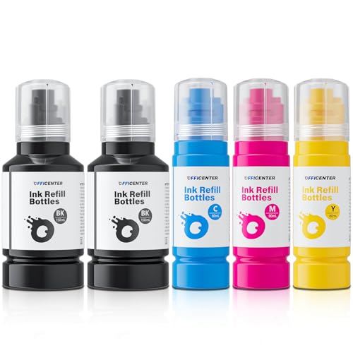 Image of OFFICENTER Compatible Ink Refill Bottles for ET2760 ET-4760 ET2750 ET-3760 ET-2850 ET-15000 ST-4000 ST-2000 ET-3710 ET-3850 ET-3750 ET-4850 ET-3830 ET4750 ET2700 ST3000 ET3700 Printer(2BK C M Y)