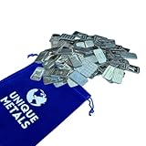 Unique Metals Pack of Hundred (100) One Gram .999 Pure Silver Bars with Random Designs in a Jewelry Pouch | Made in USA