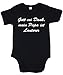 Produktbild clothinx - Gott sei Dank Mein Papa ist Lauterer - Babybody Schwarz, Größe 0/3 Monate