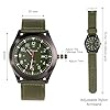 Vicloon Mens Watch, Analogue Quartz Watch, Military Watch Glow in The Dark Watches for Date Window and Green Nylon Strap Army Tactical Sports Minimalist Watches (White Window) #1