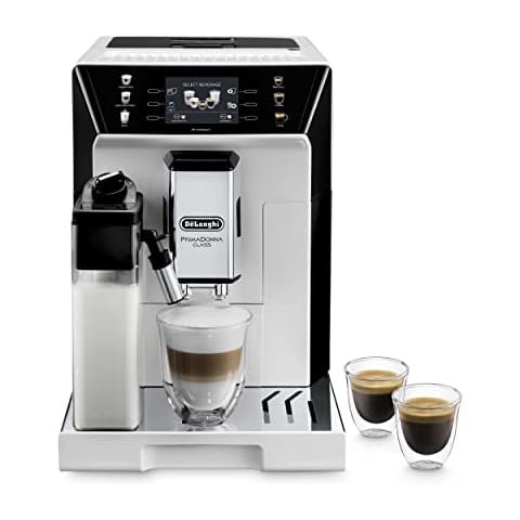 De'Longhi PrimaDonna Class ECAM 550.65.W Kaffeevollautomat mit LatteCrema Milchsystem, Cappuccino und Espresso auf Knopfdruck, 3,5 Zoll TFT Farbdisplay und App-Steuerung, weiß Cover