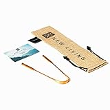 Uso: utiliza las asas redondas de fácil agarre para tirar de la superficie de tu lengua con el borde romo. El material flexible hace que nuestros raspadores de lengua sean adecuados para todos los tamaños de boca. El cobre se desgasta naturalmente con el tiempo, para mantenerlo seco después de su uso, puedes frotarlo con 1 parte de jugo de limón y 1 parte de sal marina cuando sea necesario.