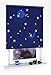 Produktbild Liedeco® Rollo, Fenster Rollo, Kettenzug-Rollo / 92 x 180 cm (Breite x Höhe), Sternenhimmel / Stoff mit Dekor, Verdunkelnd, Abdunkelnd, Blickdicht / viele Farben, Größen und Typen / Breiten 60-200 cm / variable Montage möglich / Hergestellt in Deutschland