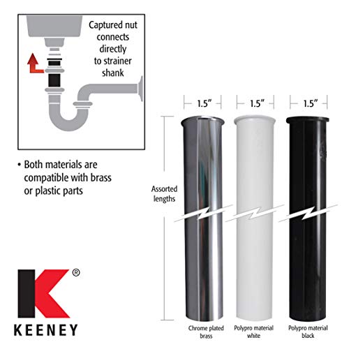Keeney Tubo Cola de 12 pulgadas plástico blanco pack 2 miniatura 6