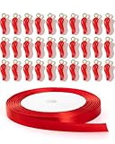 HAPZUR Set de 30 llaveros con forma de cuerno de antílope, regalos de boda, colgantes, collares, graduaciones, regalos de Navidad (Rojo)