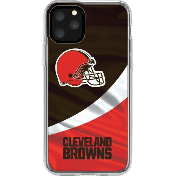 Skinit Clear Phone Case Compatible with iPhone 11 Pro - Officially Licensed NFL Cleveland Browns Design