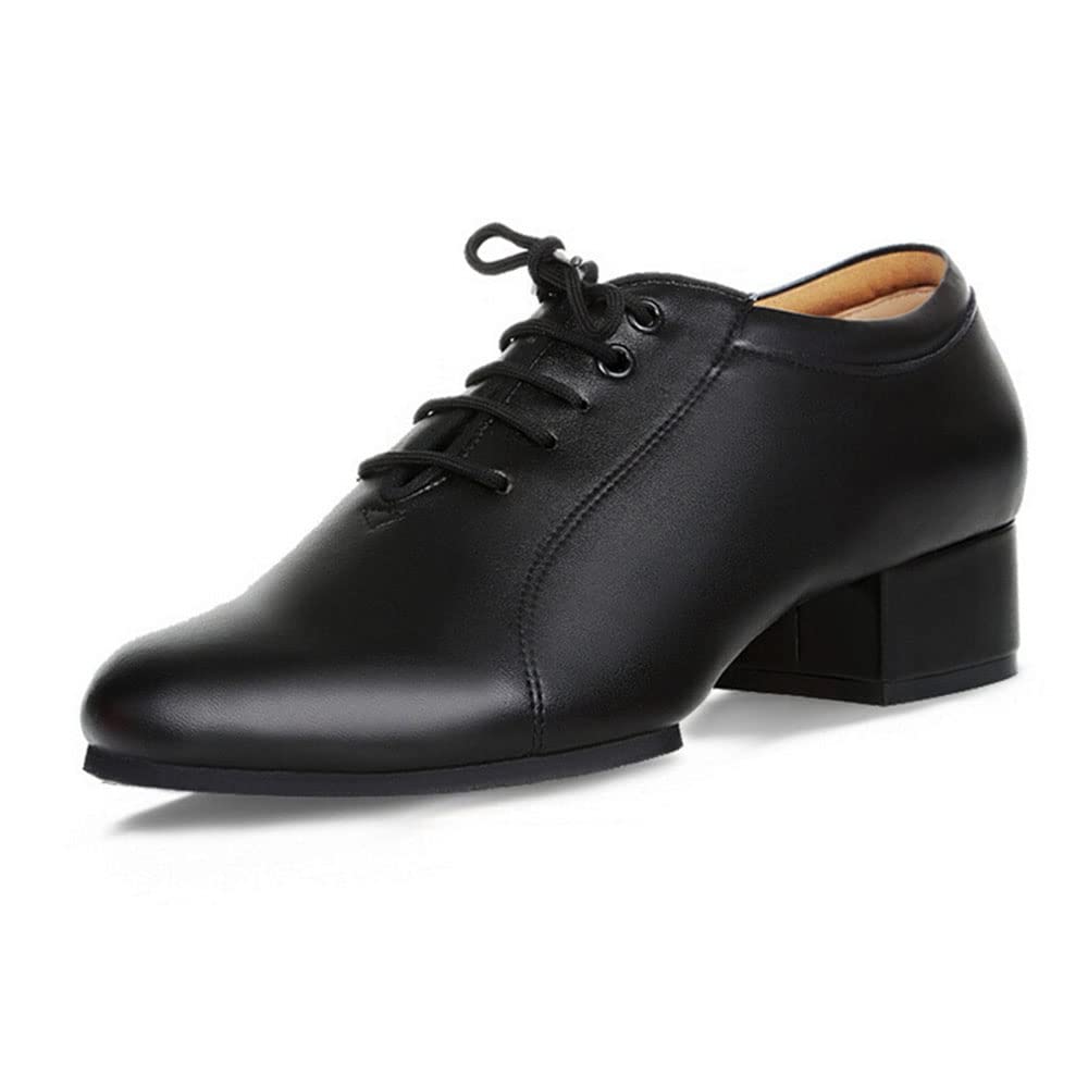 Zapatos de Baile de Salón para Hombre de Cuero con Tacón de Encaje 3cm 4,5cm Salsa Latina