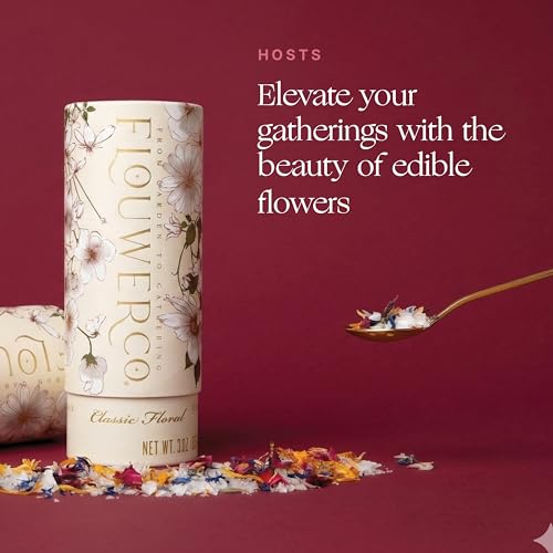Flouwer Co Sal decorativa con flores comestibles, 2 oz miniatura 2