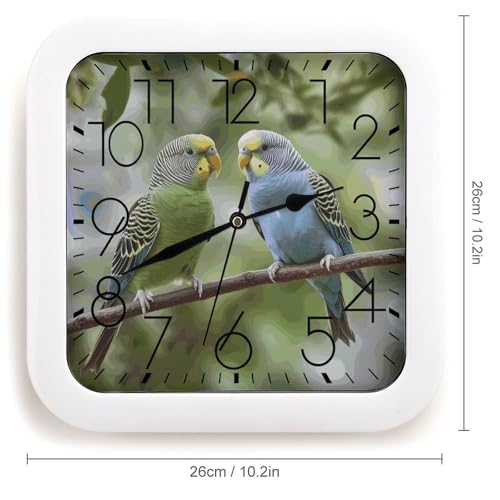 Horloge décorative perruches pour salon chambre et bureau - 3
