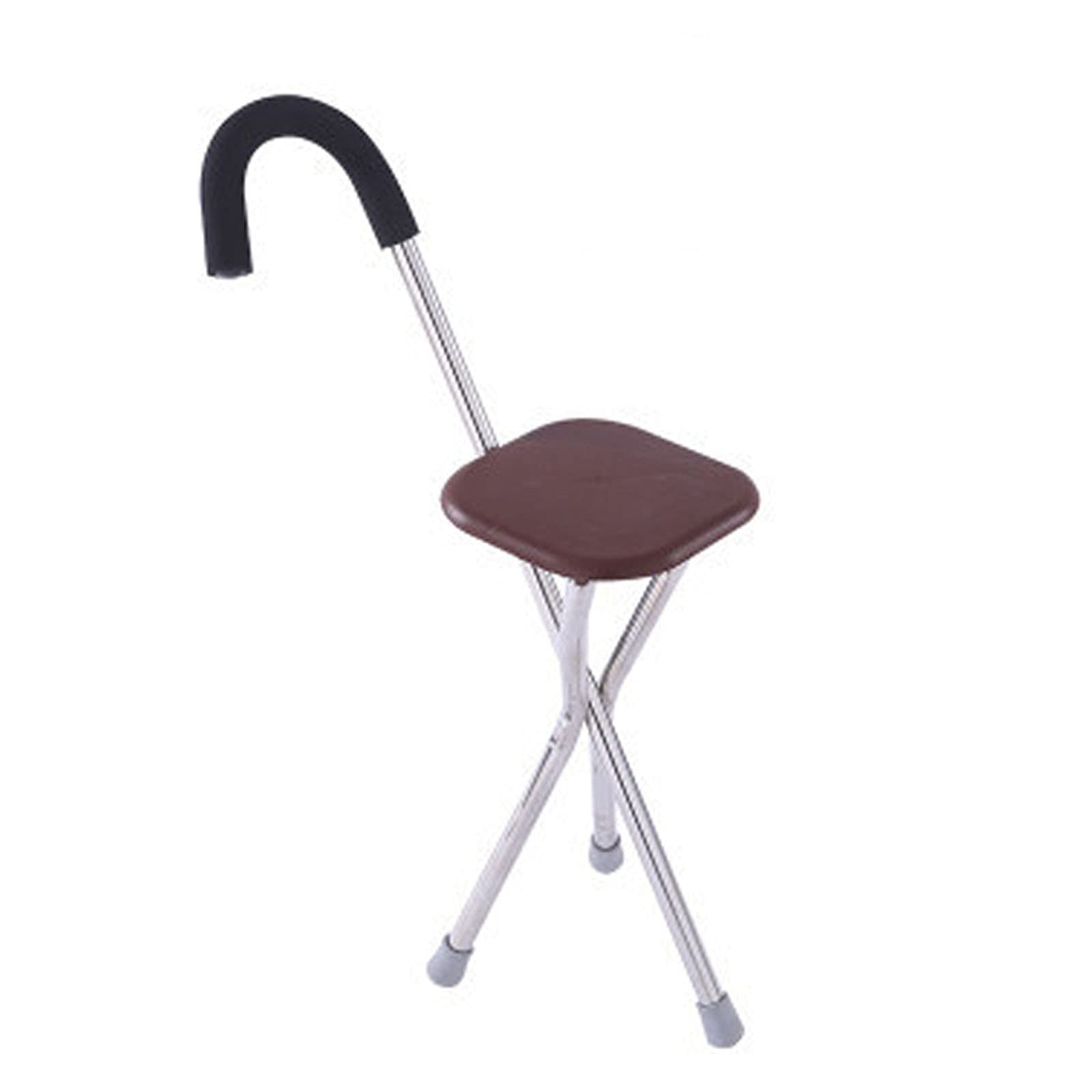 Béquille siège pliante pour personnes âgées et canne tabouret