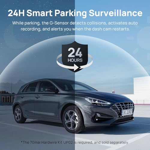 Image of 70mai A200 HDR Dual Dash Camera, 1080P Real HDR Front & 1080P Rear, Night Owl Vision, MaiColour Vivid+, G-Sensor, App Playback & Share, Optional Parking Mode
