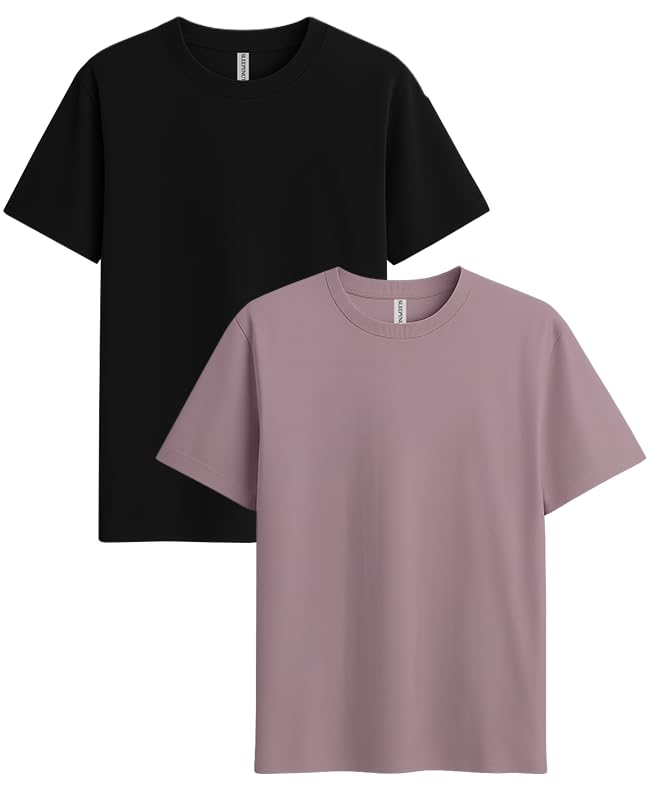 Image of Sleepynuts Women's S to 3XL Premium Half Sleeve Round Neck Plain Combed Cotton Tshirt Pack of 3 Loose Fit T-Shirts Combo