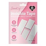 50-Strips Double-Sided Tape for Fashion, Tape for Clothes, BearKig Fabric Tape for Women Clothing an