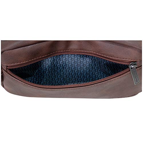 Ben Sherman 150331 Noak Hill Collection Vegan Leather Toiletry Travel Kit, Brown, Single Compartment #TOP2