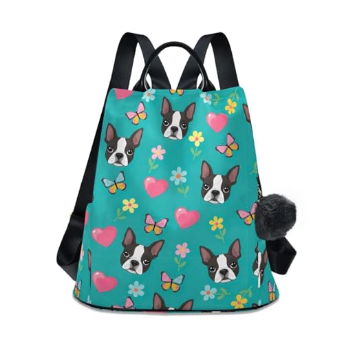 Sac à dos mignon fermeture éclair dos de 17L avec détails en cuir