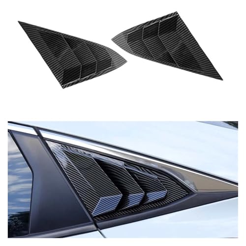 Alerón Trasero para Civic 10.ª Generación 2016-2020 Sedán, Rejillas Ventilación Laterales Traseras, Cubiertas Rejillas Ventilación, Persianas Embellecedoras Lip Wing Spoiler(Gloss Black)