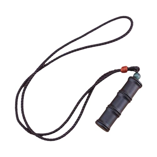 EUHELOPA メモリアルグッズ ネクレス ペンダント キーホルダー ストラップ カップル 檀木 御守り ペット 分骨 骨壷 木製 犬 猫 手元供養 産毛 お洒落 アクセサリー ケース (A)