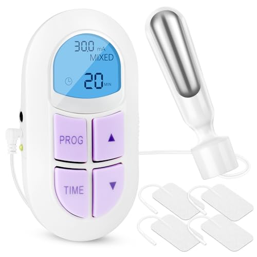 Pelvic Floor Muscle Trainer for Women, Incontinence Treatment Device with Probe and Pads, Electrical...