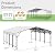 Shintenchi 20x20 FT Metal Carport, Oversized Carport Garage with Enhanced Base, Outdoor Galvanized Car Shelter, Heavy Duty Carports Canopy, for Car, Boats and Tractors, White