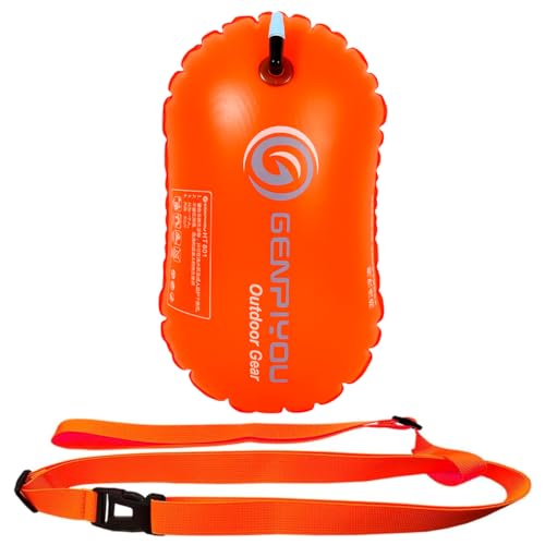 Boya de Natación Inflable Boya para Aguas Abiertas Naranja