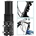 keshow Bike Stem Extender, Easy to Install Non‑deformable Bike Adapter Riser with Bike Stem Riser for Ride a Bike(Black)