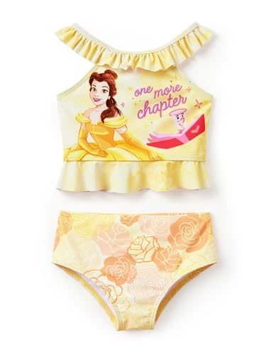 Image of Disney Elsa Princess Toddler Girls Two Piece Tankini Top and Bow Tie Bikini Bottom Beach Swimsuit Set