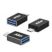 Ailun USB C Adapter,Type C Convertor,[3Pack],Hi Speed USB C Male to USB A 3.0 Female Converter Compatible with Samsung Galaxy s10s10 Plus, USB C Power Adapter,Fast,Charging Speed for Devices[Black]