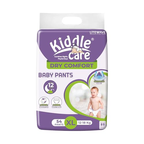 Image of Dry Comfort Baby Diaper Pants Advanced Soft Baby Pants Diaper |Extra Large (XL) | Pack of 1 | 54 Pieces | 12-18 Kg | Up to 12 Hours Protection, Prevents Leakage, Wetness Indicator