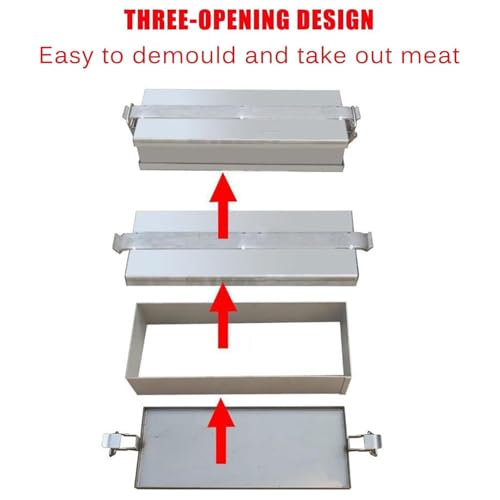 Herramienta de prensa de carne rectangular para hamburguesas rellenas y sliders 5