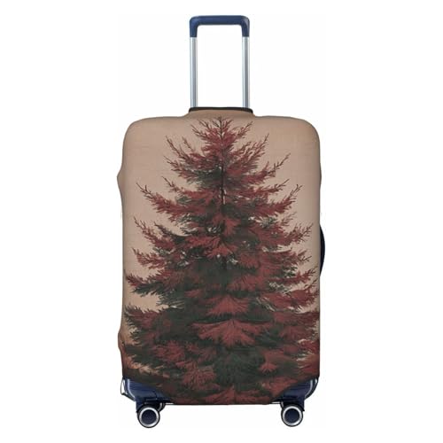 Vintage Christmas Tree Holiday Rustic Elastic Travel Luggage Covers Dustproof Scratch-Resistant Suitcase Protector Fit 22-24 Inch