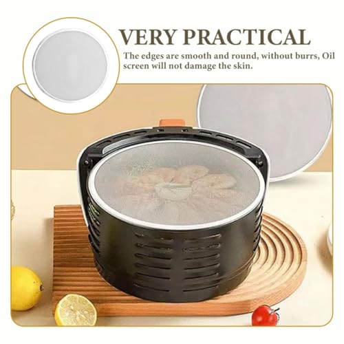 Protector contra salpicaduras de aceite para cocinar fritos limpios en la freidora de aire 4