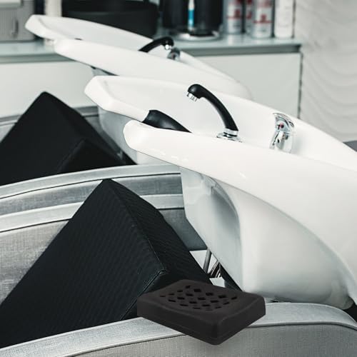 Oreiller cervical pour bac à shampoing en éponge noire et PVC souple lavable - 8