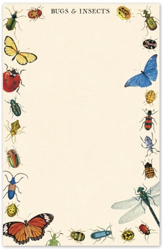 Bloc-notes insectes Cavallini de 100 pages détachables pour listes