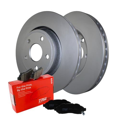 Bison Performance Coated Vented 350mm Disc Rotors And Trw Pro Ceramic Pad Set...