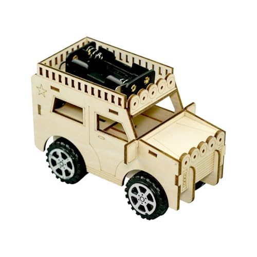 Science Car Kit, Car Science Experiment, Educational Learning Experiment Kits, Wood Toy Car, Educational Science Crafts, for Boys Age 12+, 13 x 7 cm, Wood Material