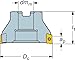 Sandvik Coromant R390-050Q22-17H CoroMill 390 Square Shoulder Milling Cutter, Steel, Right Hand, 22mm Arbor, 50mm Cutting Diameter x 40mm Overall Length, 17 Insert Size, 5 Extra Close Pitch (Pack of 1)