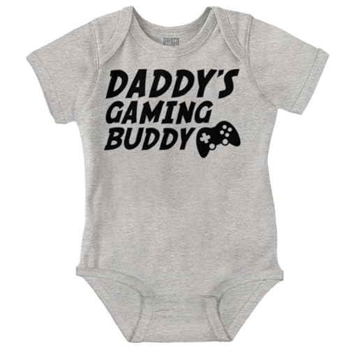 Image of Brisco Brands Cute Daddy's Gaming Buddy Gamer Dad Baby Romper Boys or Girls