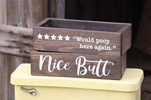 Nice Butt Bathroom Decor Box - Toilet Paper Holder - Farmhouse Rustic- Handmade in Boone North Carolina! - Thumbnail 5