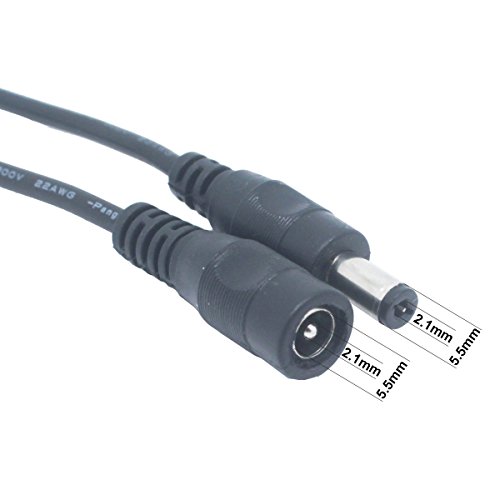 Litever Extension Cable 20 awg 3.3 ft, Designed for Litever LL-008 Series Under Cabinet Lights. 5.5mm x 2.1mm Plugs, Male to Female, for 5~24VDC LED Light Strips, CCTV; for Maximum 3A or Less by Litever - Used condition - Image 5