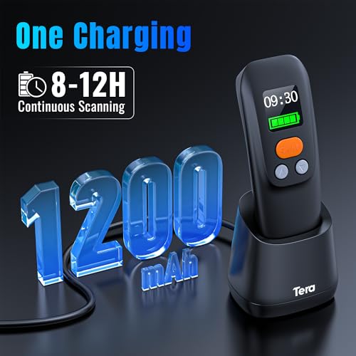 Tera Barcode Scanner Wireless Portable: 1.4" Large LCD Screen 1200mAh Battery with Charging Cradle Ergonomic Design 1D 2D QR Works with Bluetooth 2.4G Wireless USB Wired Bar Code Reader Model 1600 by Tera - Image 4