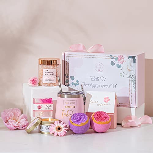 Birthday Gifts for Women - Happy Birthday Gift Baskets for Women Friends Mom Sister Wife Daughter-Relaxing Spa Gift Ideas for Women-Self Care Gifts for Women-Unique Gifts for Women Who Have Everything
