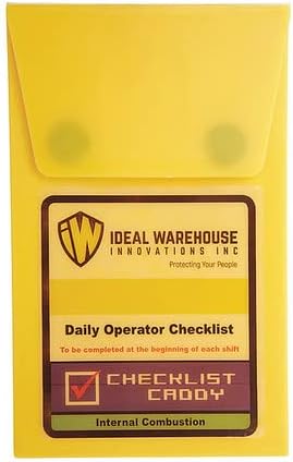 Daily Operator Checklist: Polyethylene, Yellow, 7 in Ht, 4 1/2 in Wd 70-1070 - 1 Each