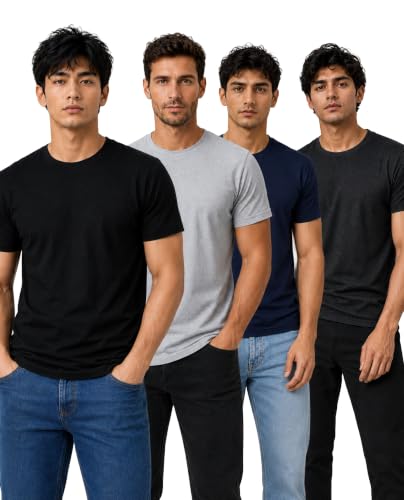 Image of London Hills T Shirt For Man | Tshirt Shirts Men | Men Round Neck Tshirts | Gym T Shirts For mens Workout | T-shirts For Man Cotton Stylish Round Neck T Shirt Half Sleeve Regular Fit Solid Multicolour