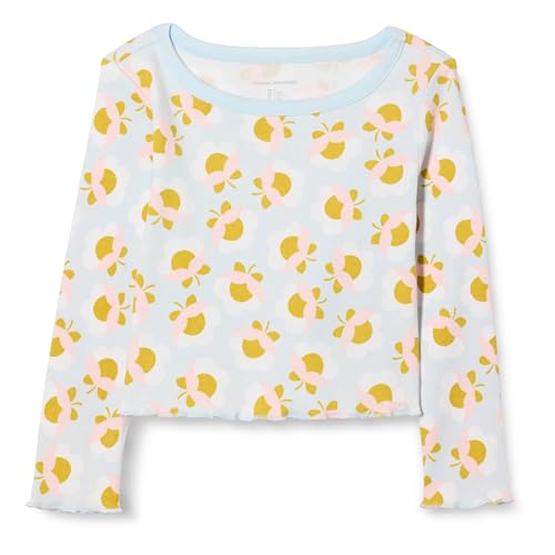 Image of Amazon Essentials Girls and Toddlers' Long-Sleeve Cropped Rib Top