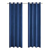 cortina baño azul marino Material de terciopelo: Suave al tacto, no se arruga fácilmente. Las cortinas habitacion tienen una buena caída y un buen efecto de sombra. Cortinas opacas bloquea una parte de la luz solar para reducir la luminosidad de la habitación. Son perfectas para salon moderno, dormitorios matrimonio, habitaciones infantiles, cocinas, estudios, terraza, oficinas. Nota: Las cortinas de color más oscuro funciona mejor