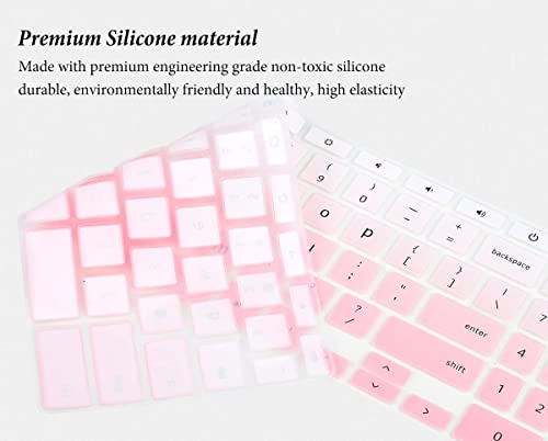 Casedao Keyboard Cover For 15.6'' Acer Chromebook 315 Cb315-3Ht/Acer 715 Cb715/17.3'' 317 Laptop With Numeric Keypad, 15 Cb315-3Ht-C296/C6Xf/C16B Skin-Gradual Pink #TOP3