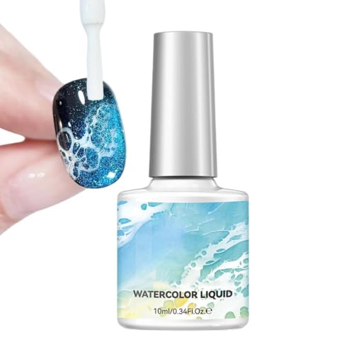 Hobngmuc Gel Bloom 10ml - Gel Smudge Per Water Marble, Onde Oceano E Nails Art Astratto, Indurisce Con Lampada UV/LED, Ricostruzione Unghie DIY Professionale